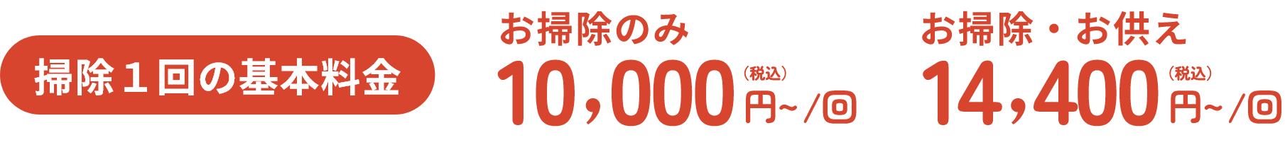 掃除１回の基本料金
