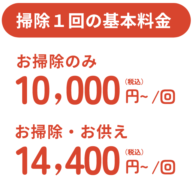 掃除１回の基本料金